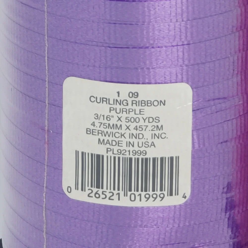 VALUE BUNDLE: Lot of 5 NEW Curling Ribbon 500 Yard Spools Pink Purple Red USA